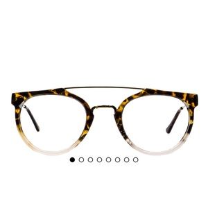 Tortoise shell double bar eyeglasses-medium fit